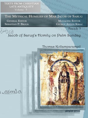 cover image of Jacob of Sarug's Homily on Palm Sunday